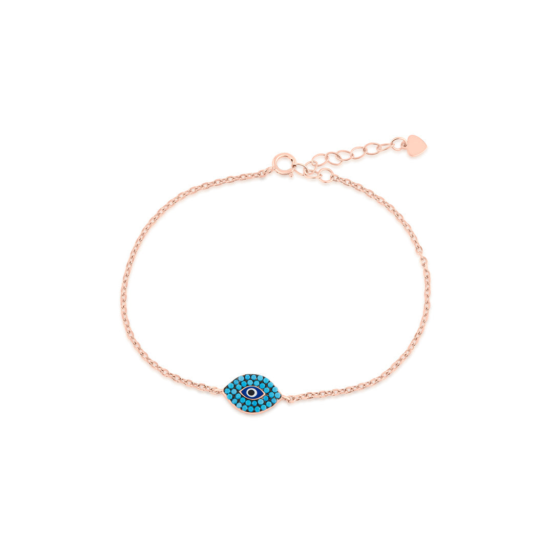 Nazar Roseate Silver Flexible Bracelet