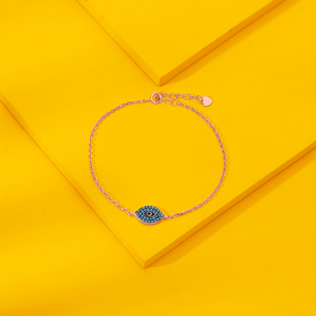 Nazar Roseate Silver Flexible Bracelet