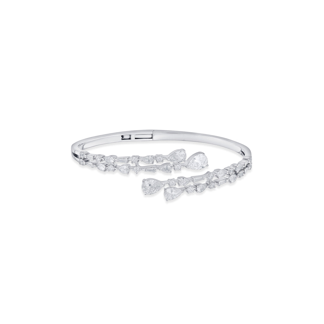 Drop Links Silver Oval Bracelet