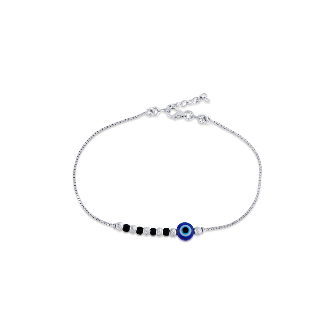 Nazar Chain Silver Flexible Bracelet