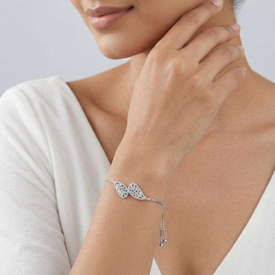 Aurora Chain Silver Adjustable Bracelet