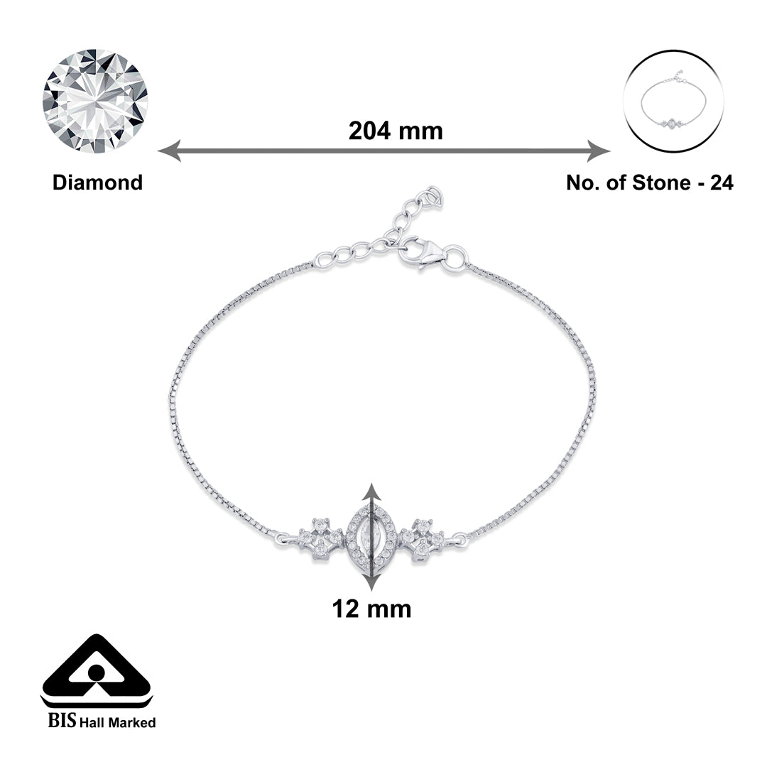Nova Beam Silver Flexible Bracelet