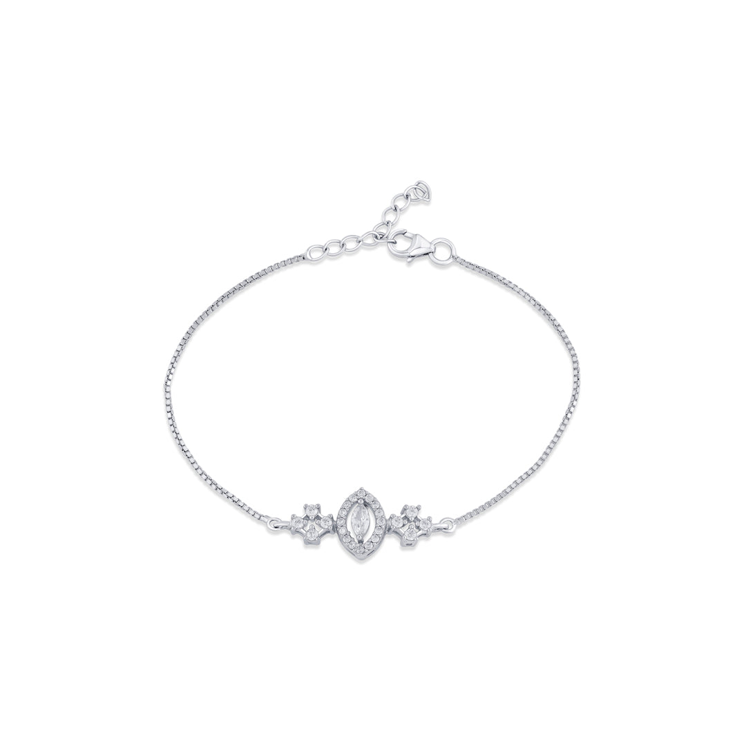 Nova Beam Silver Flexible Bracelet