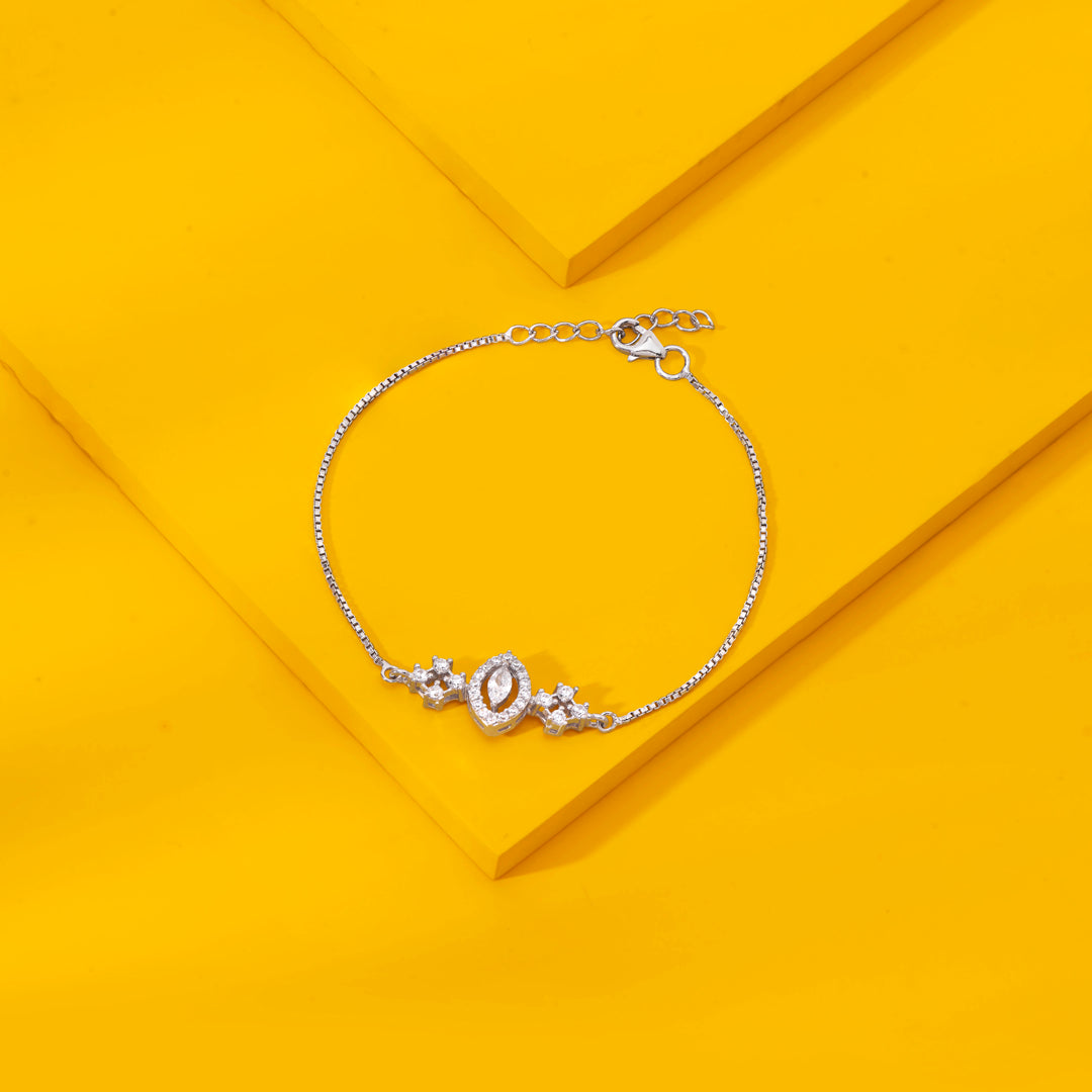 Nova Beam Silver Flexible Bracelet