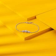 Opal Glow Silver Flexible Bracelet