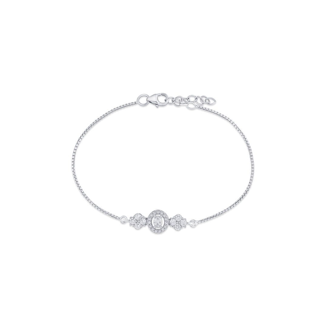 Opal Glow Silver Flexible Bracelet