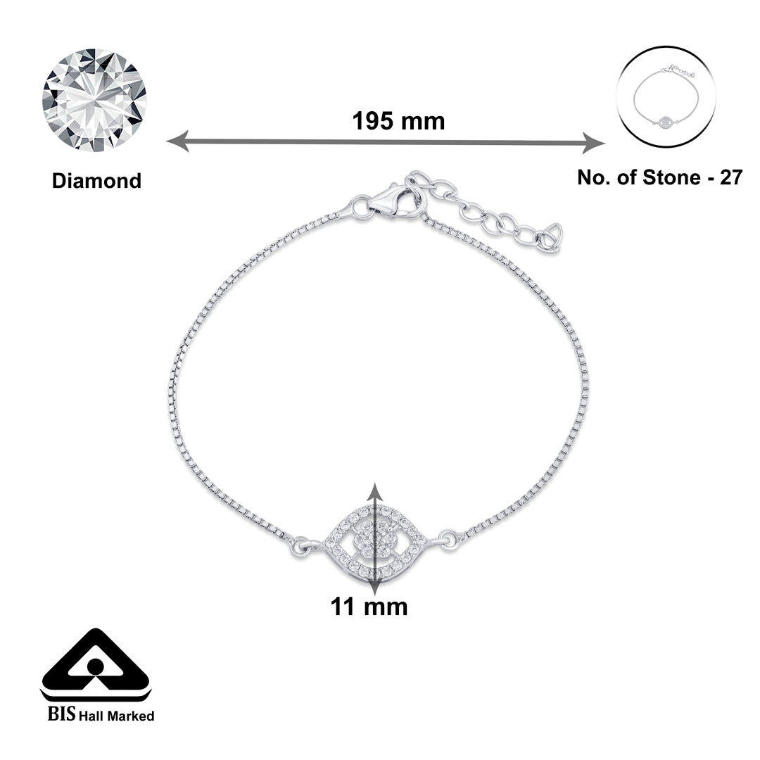 Glam & Gleam Silver Flexible Bracelet