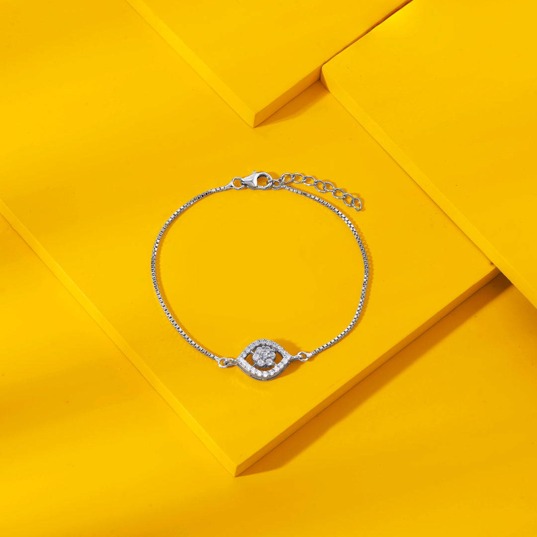 Glam & Gleam Silver Flexible Bracelet