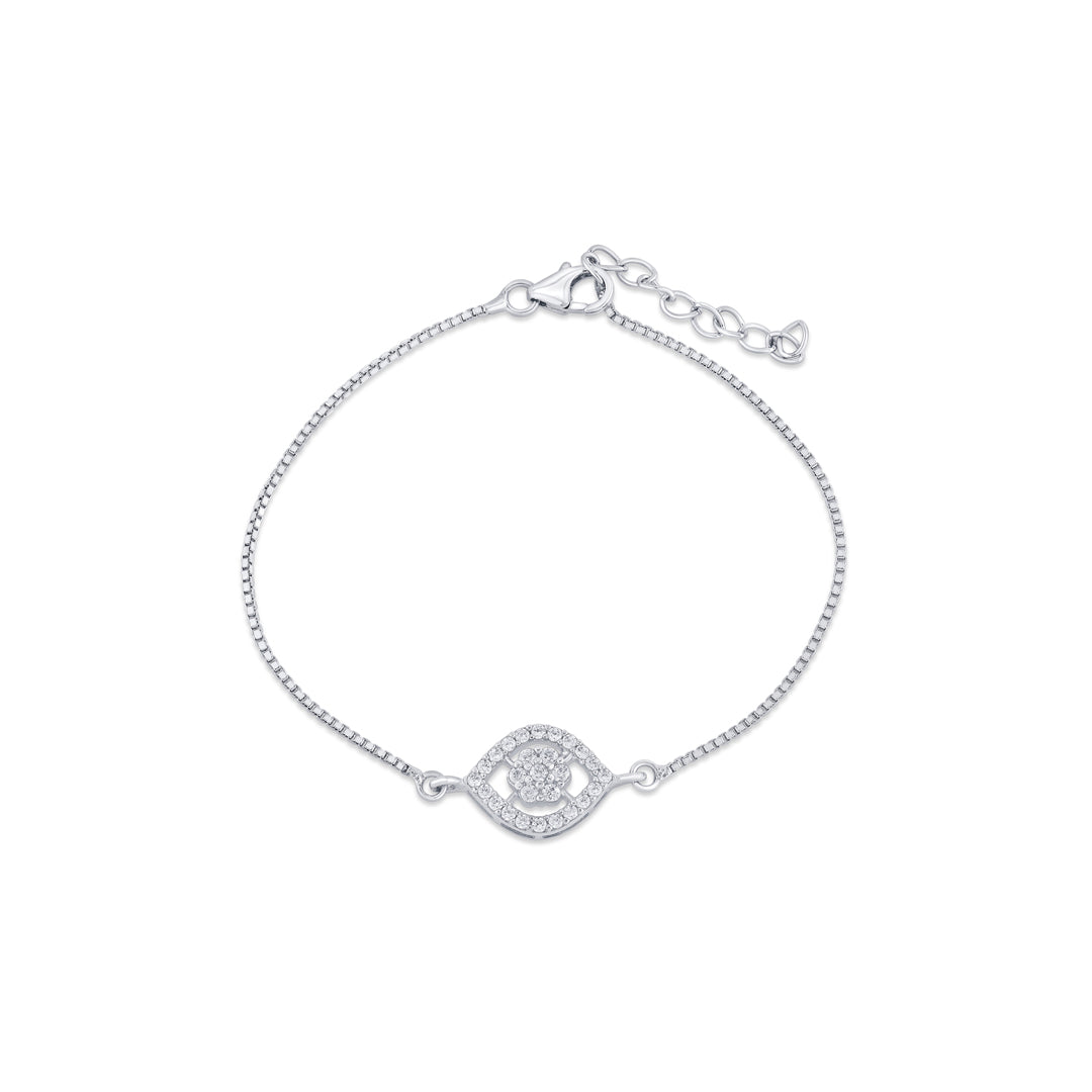 Glam & Gleam Silver Flexible Bracelet
