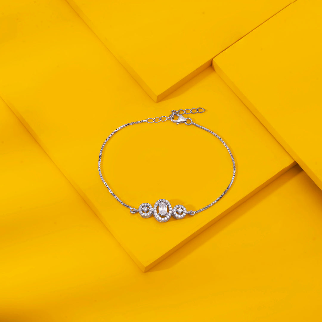 Opal Pop Silver Flexible Bracelet