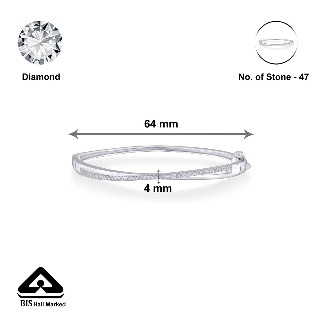 Shine Trail Silver Oval Bracelet