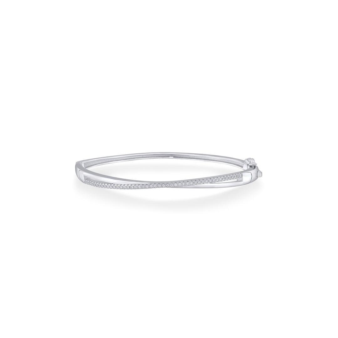 Shine Trail Silver Oval Bracelet