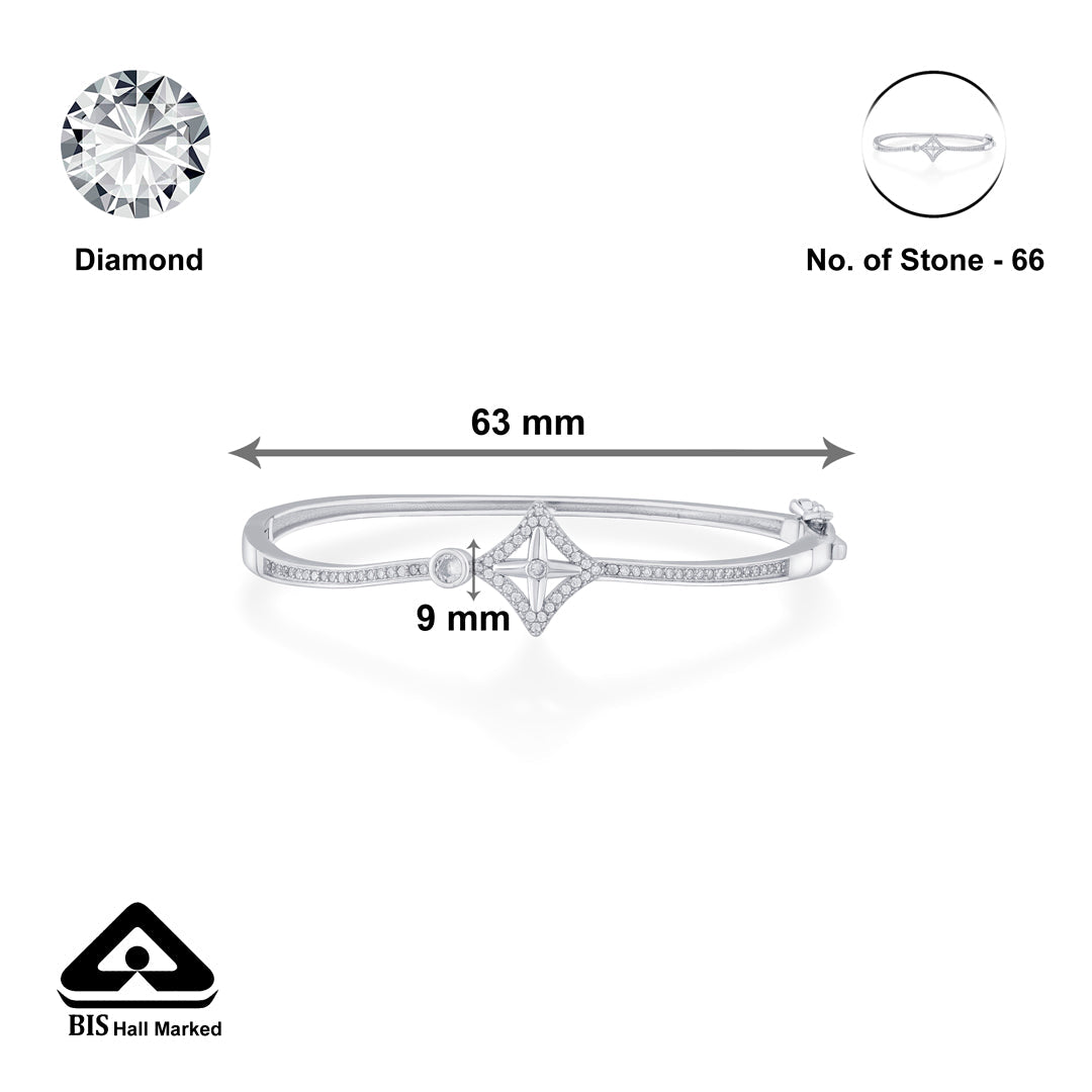 Zenith Flow Silver Oval Bracelet