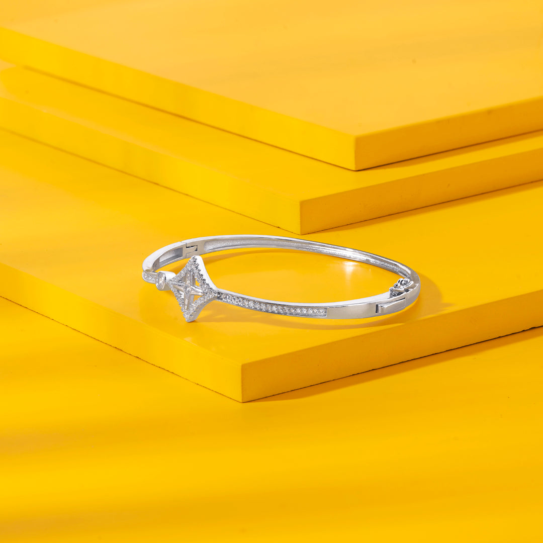 Zenith Flow Silver Oval Bracelet