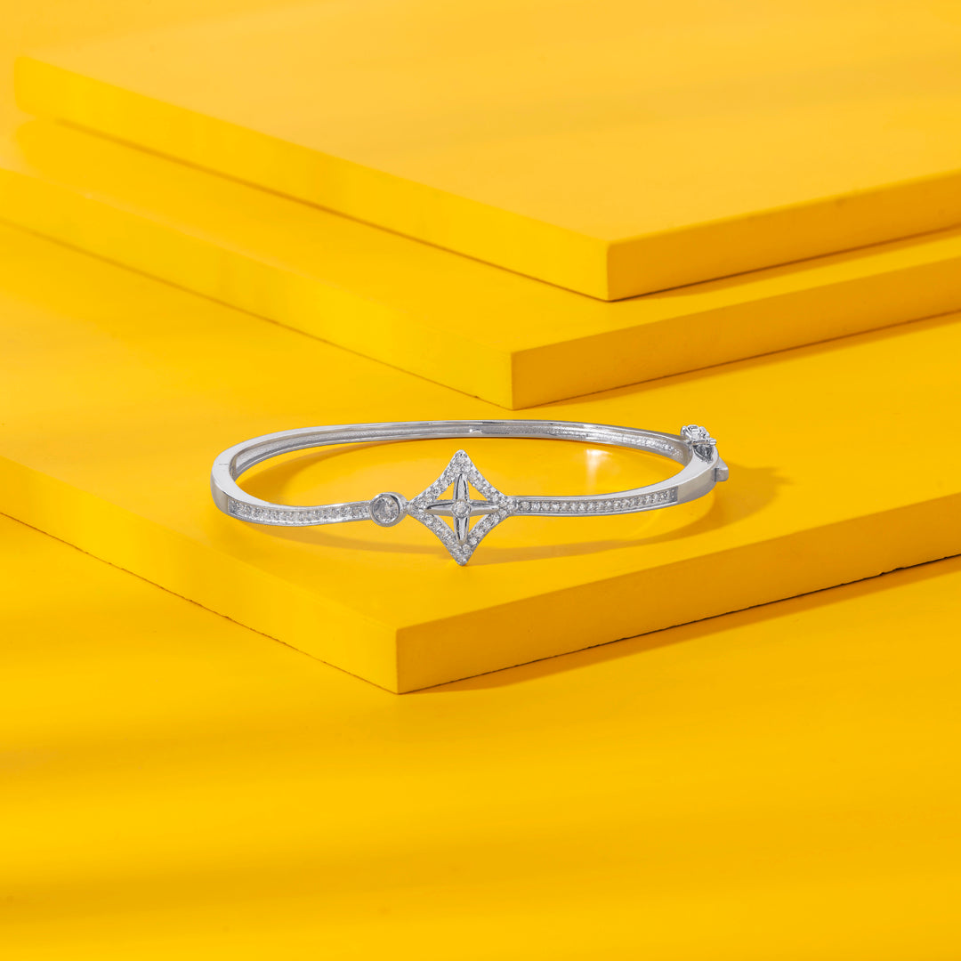 Zenith Flow Silver Oval Bracelet