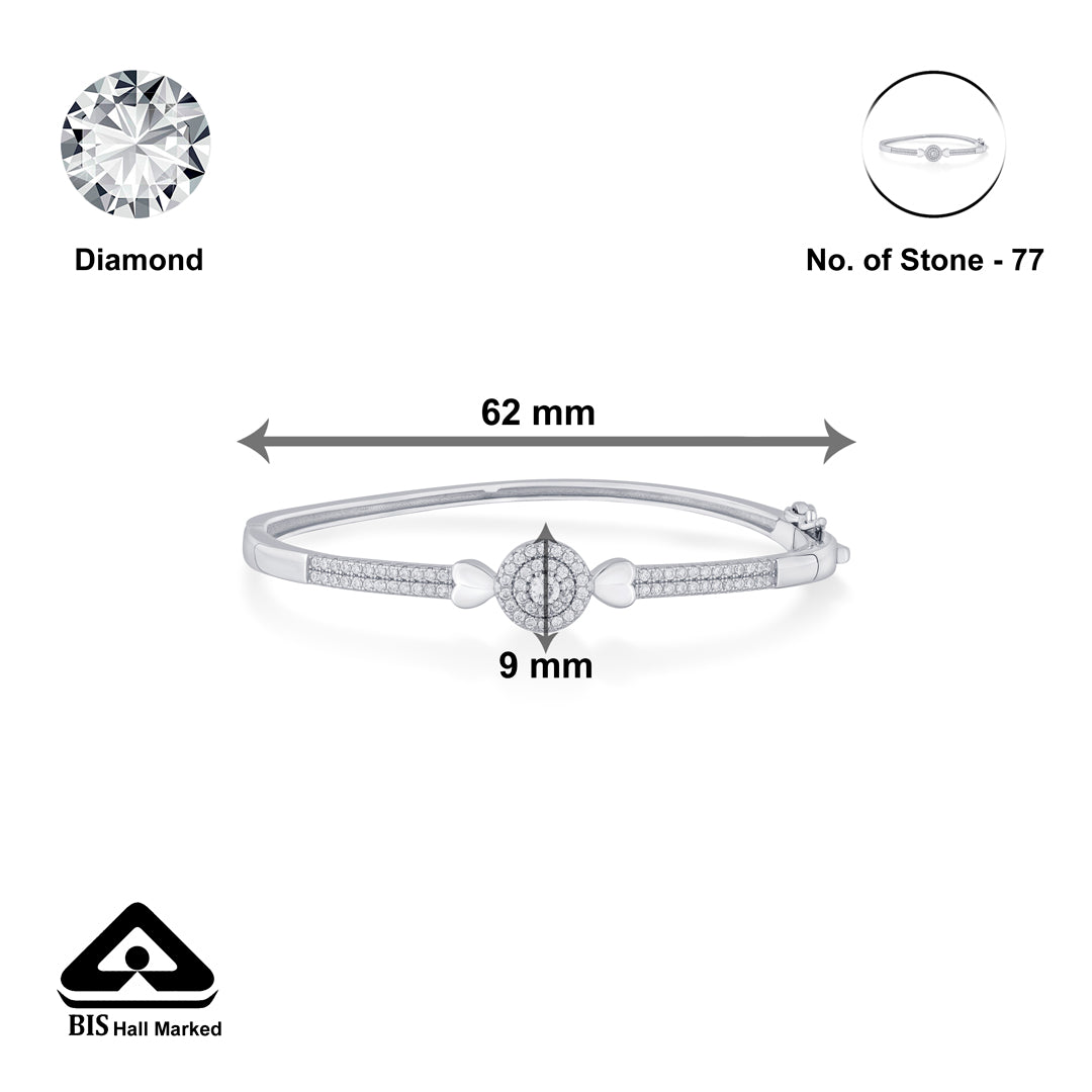 Pure Love Silver Oval Bracelet