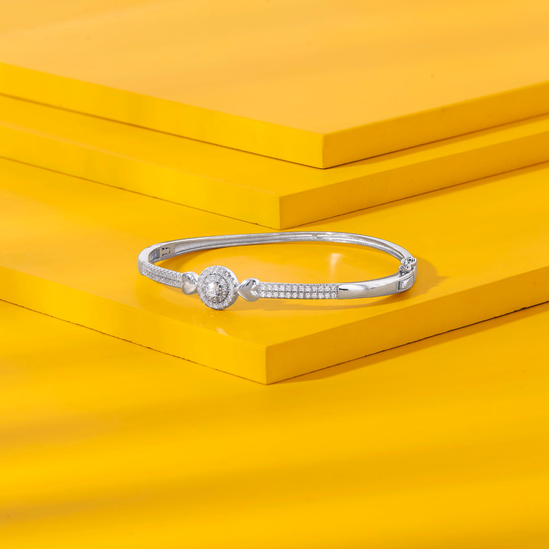 Pure Love Silver Oval Bracelet