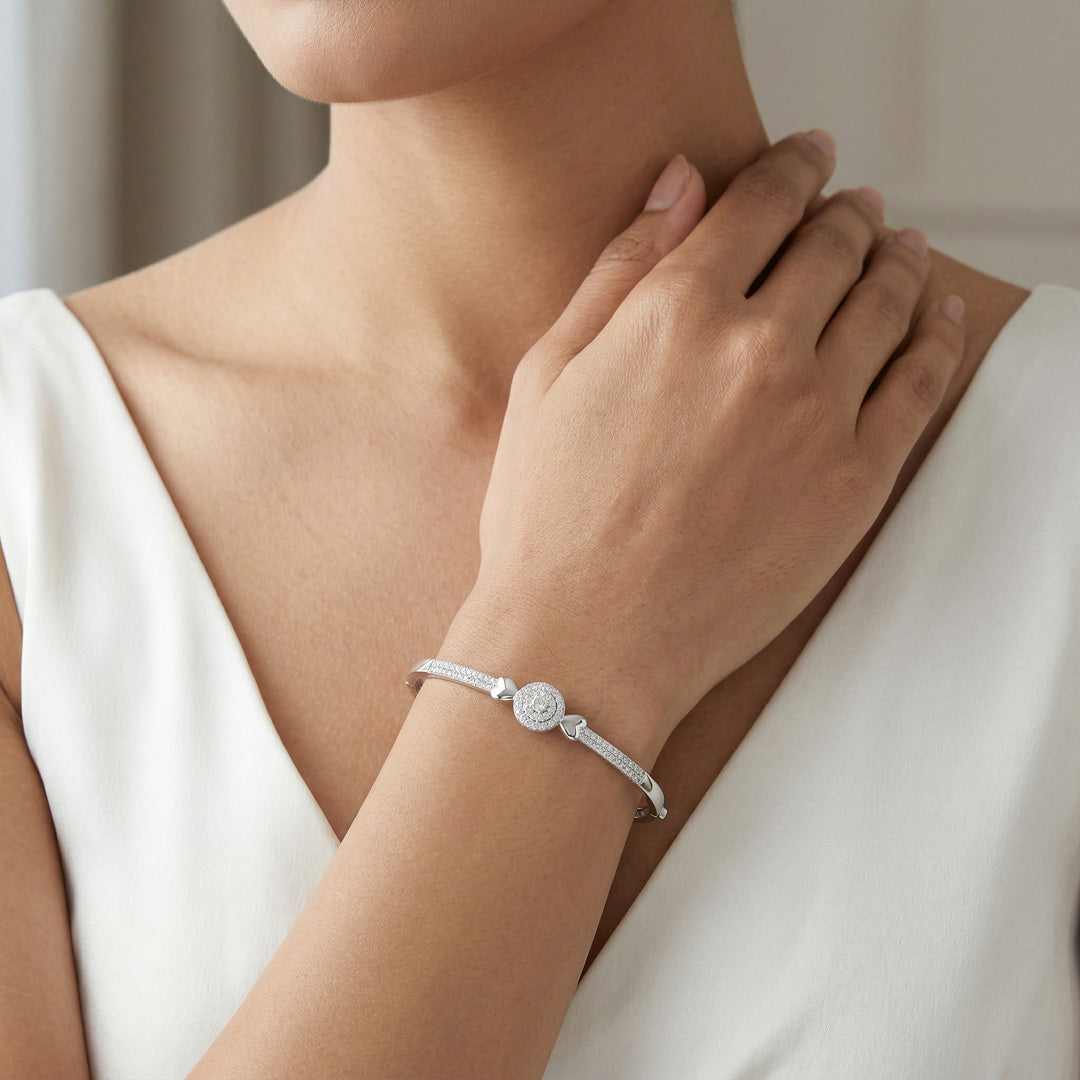 Pure Love Silver Oval Bracelet