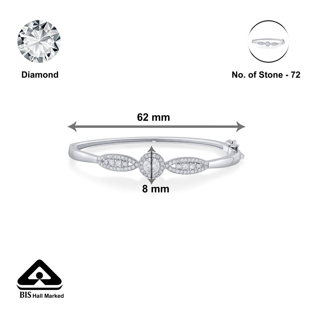 Celeste Shine Silver Oval Bracelet