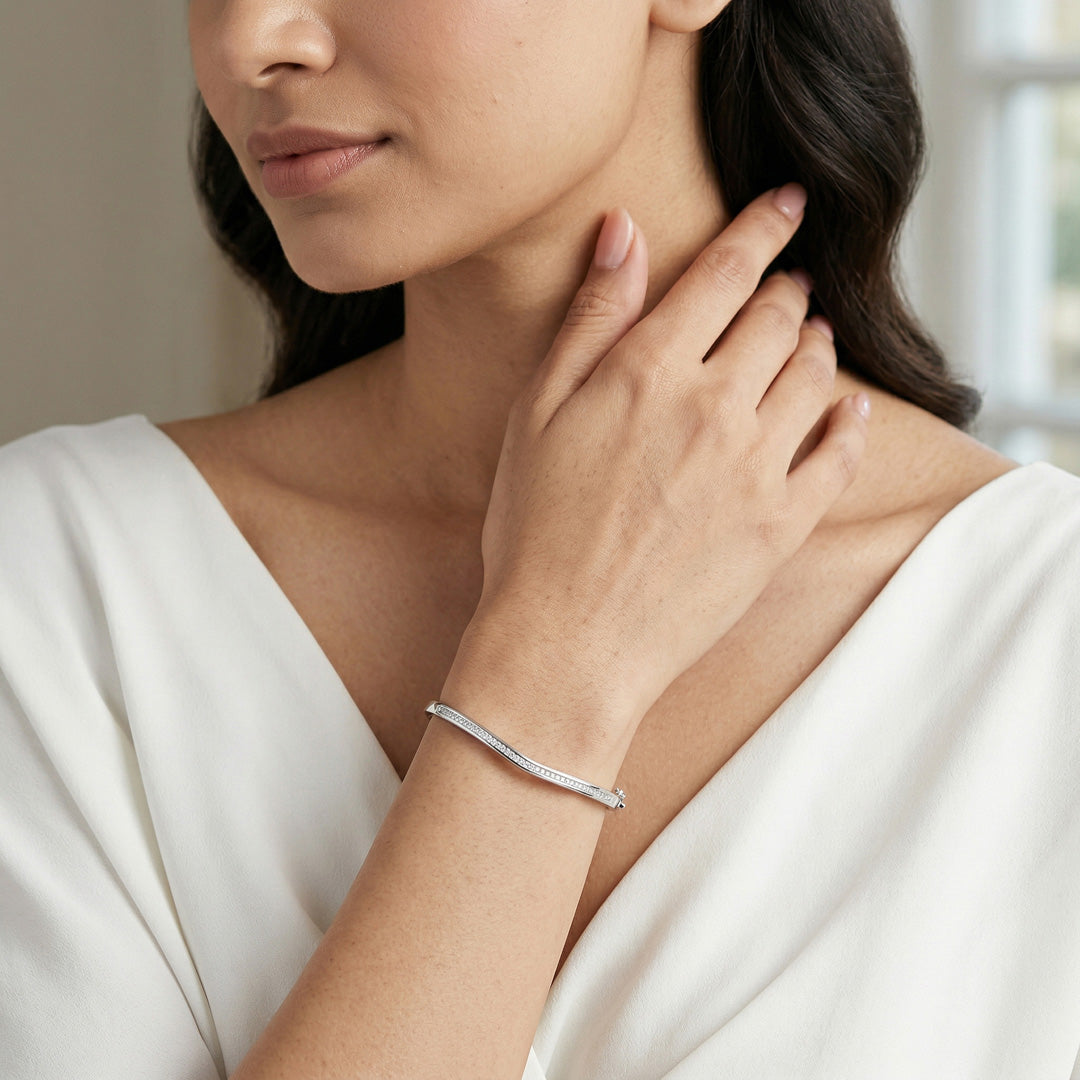 Moonline Silver Oval Bracelet