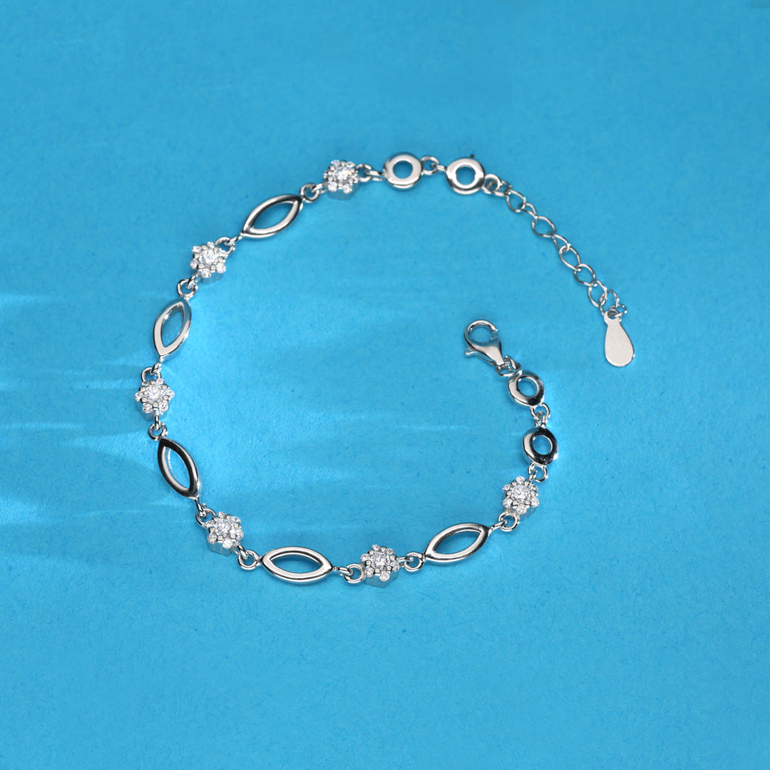 Cute Elephants Flexible Silver Bracelets