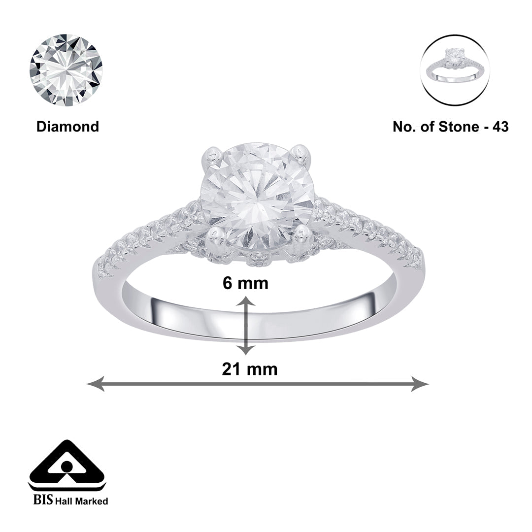 Frost Spark Silver Ring