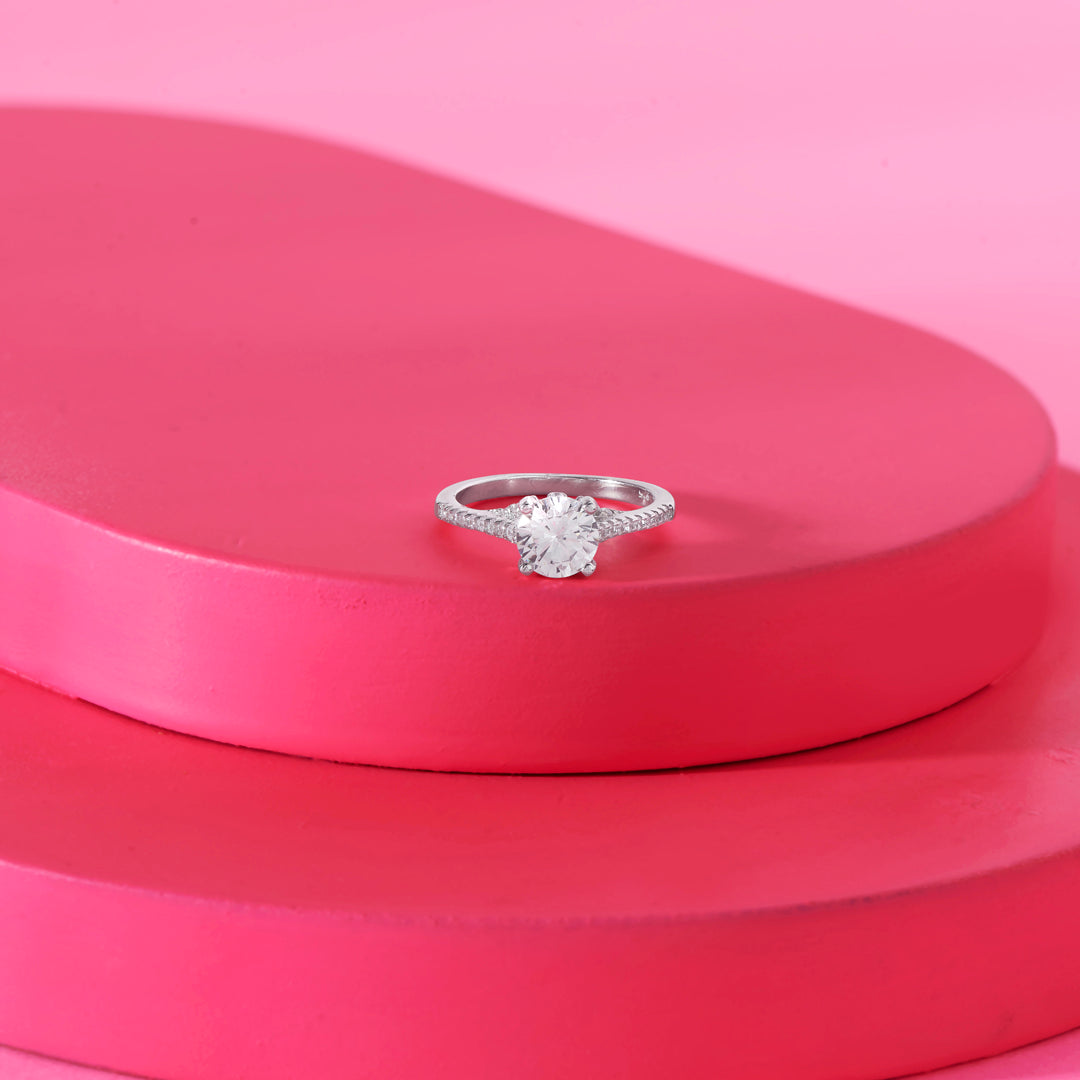Frost Spark Silver Ring