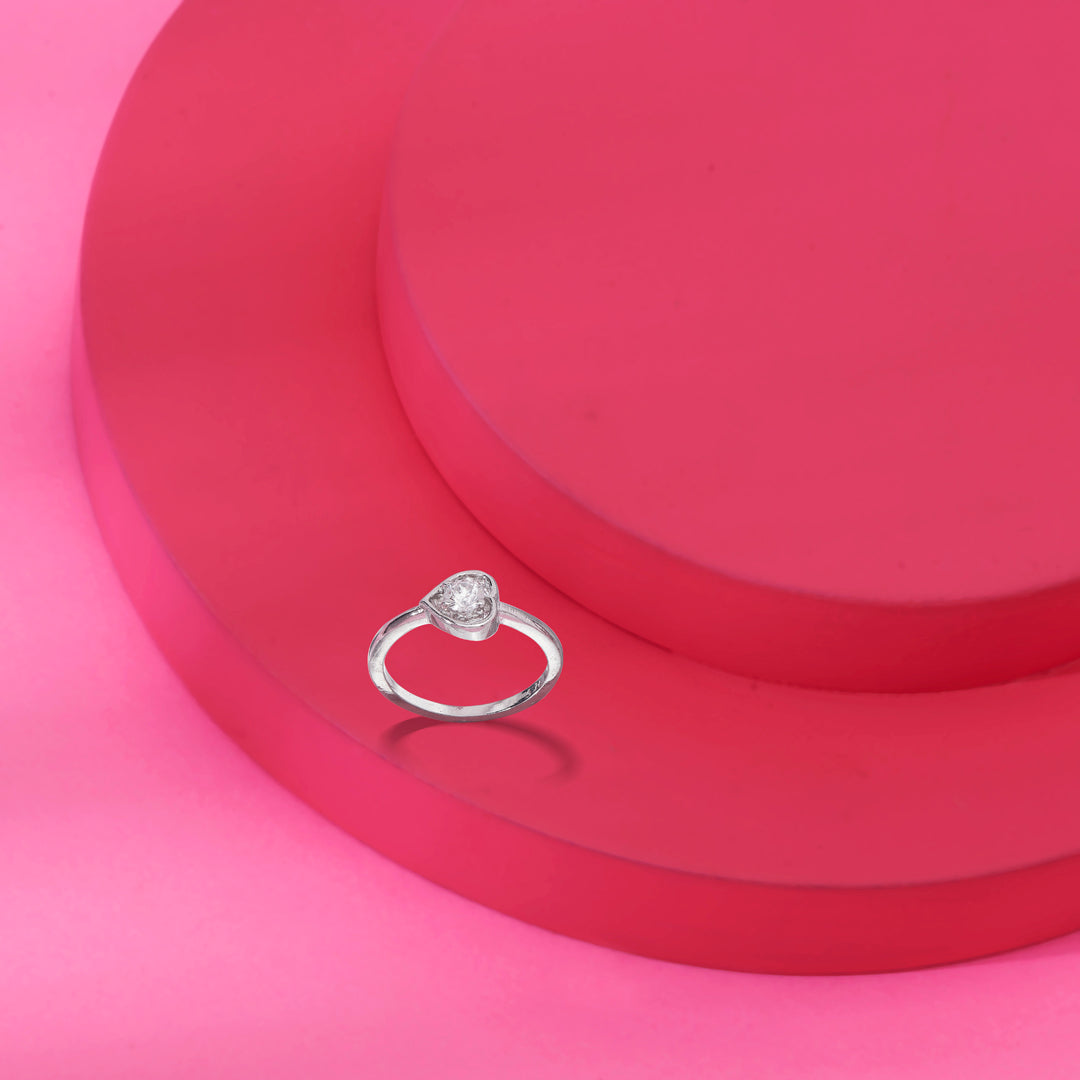 Heart Core Silver Ring