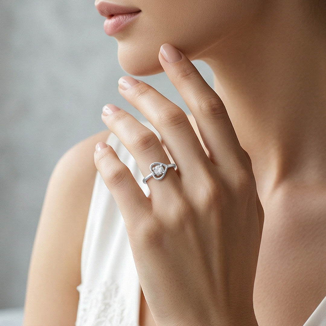 Heart Core Silver Ring