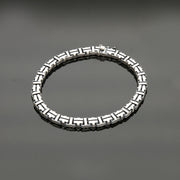 Square Links Mens Silver Bracelet