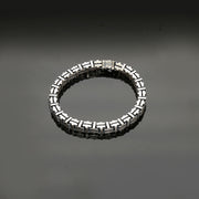 Squared Links Mens Silver Bracelet