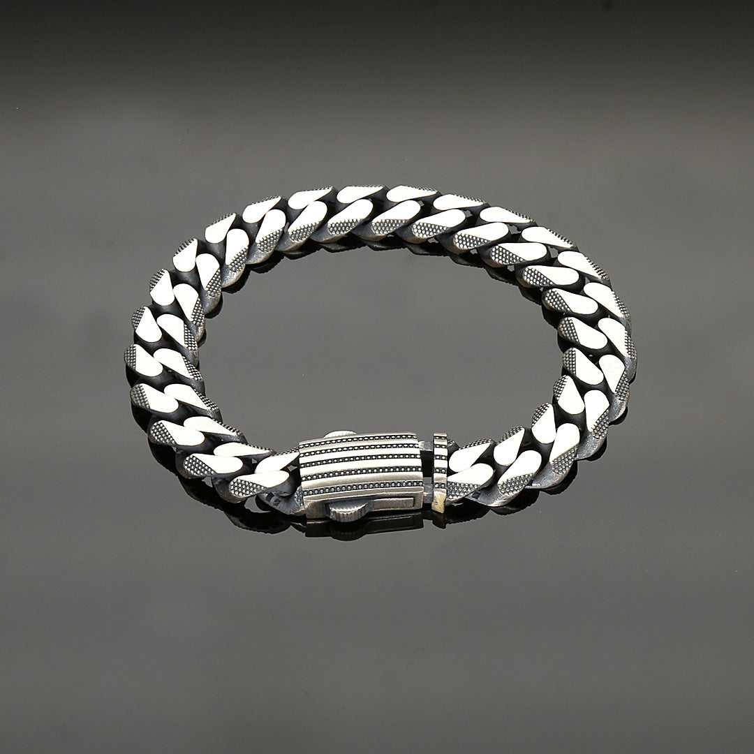 Strength Bound Mens Silver Bracelet