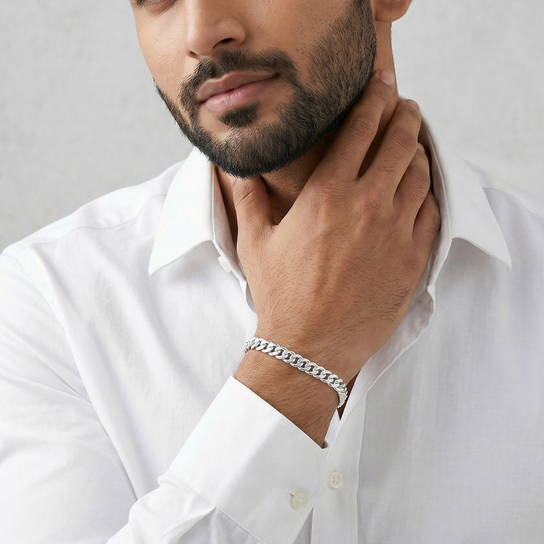 Noble Link Silver Men's Bracelet