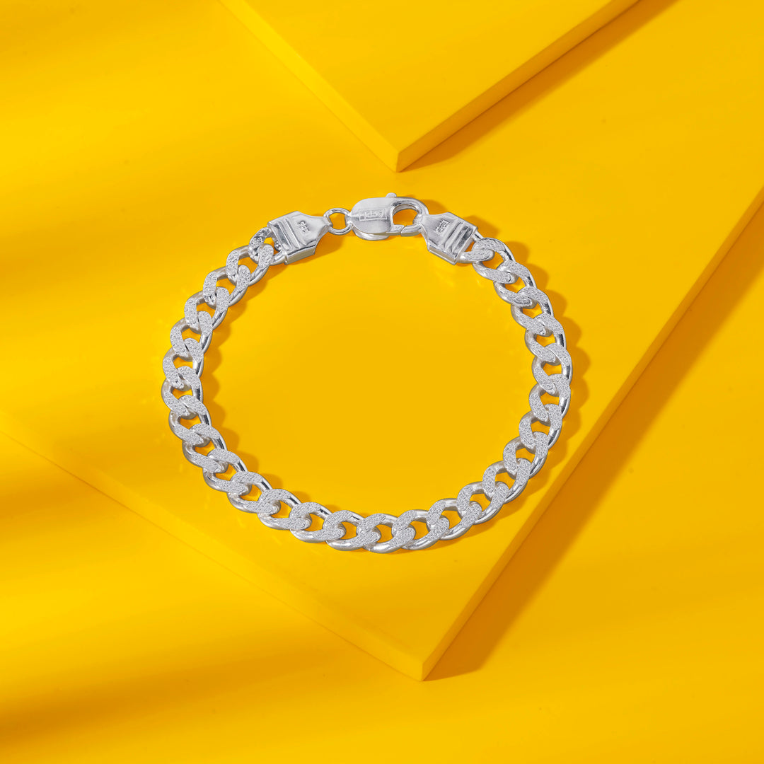 Aero Link Silver Men's Bracelet