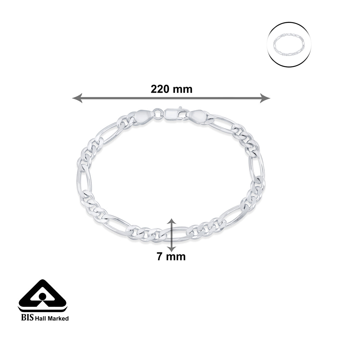 Edge Link Silver Men's Bracelet