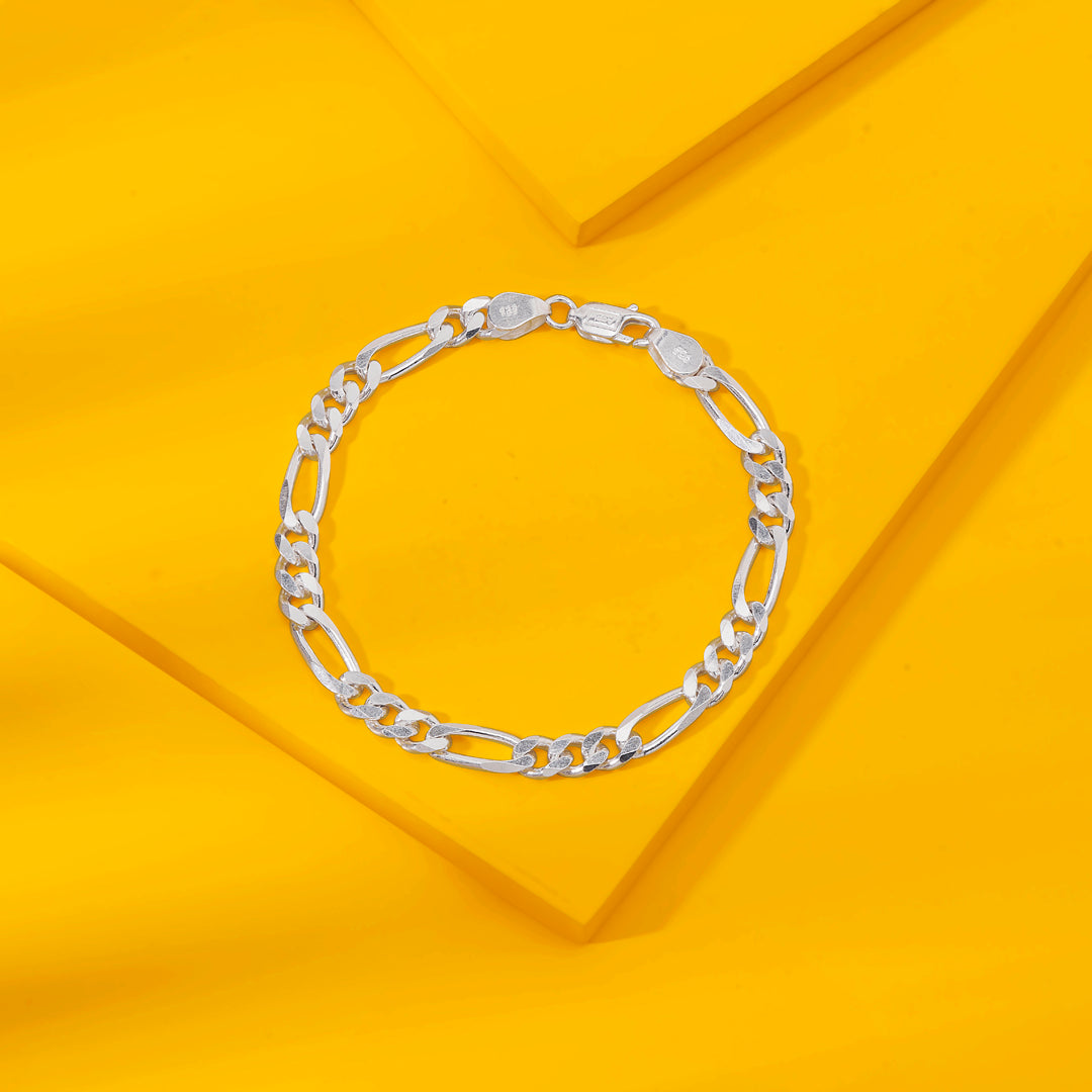 Edge Link Silver Men's Bracelet