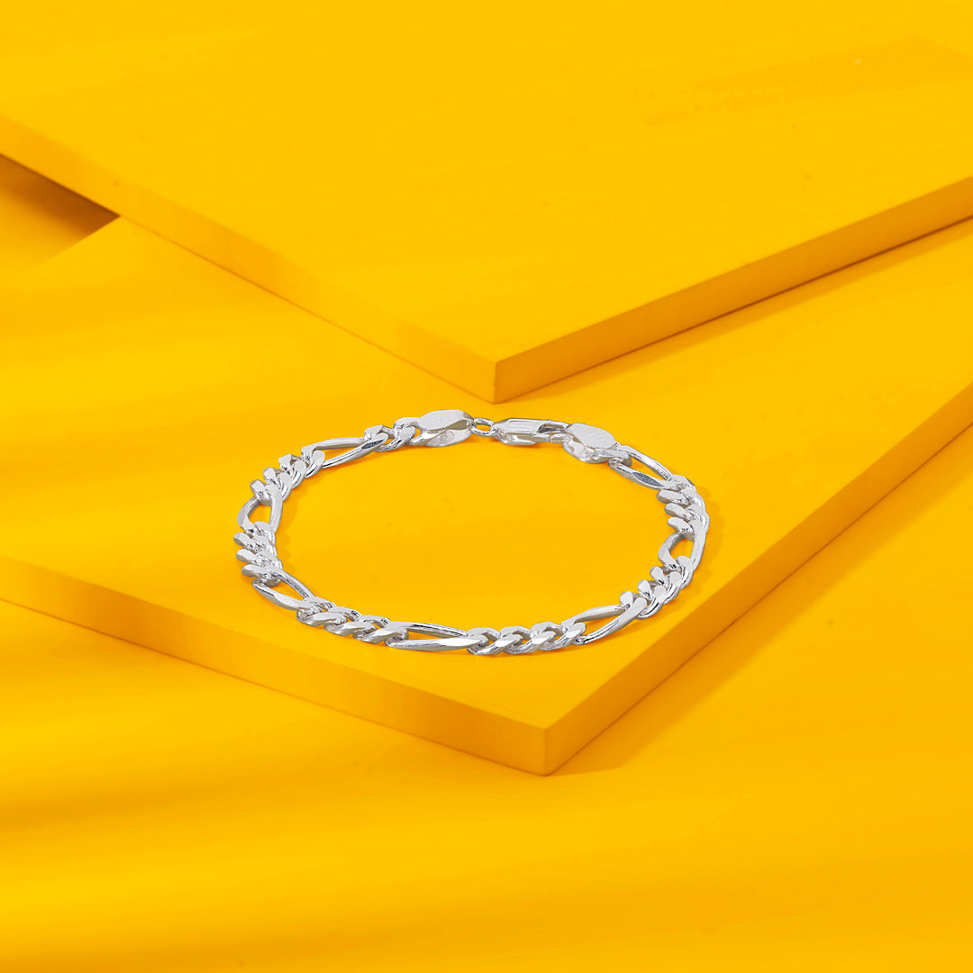 Edge Link Silver Men's Bracelet