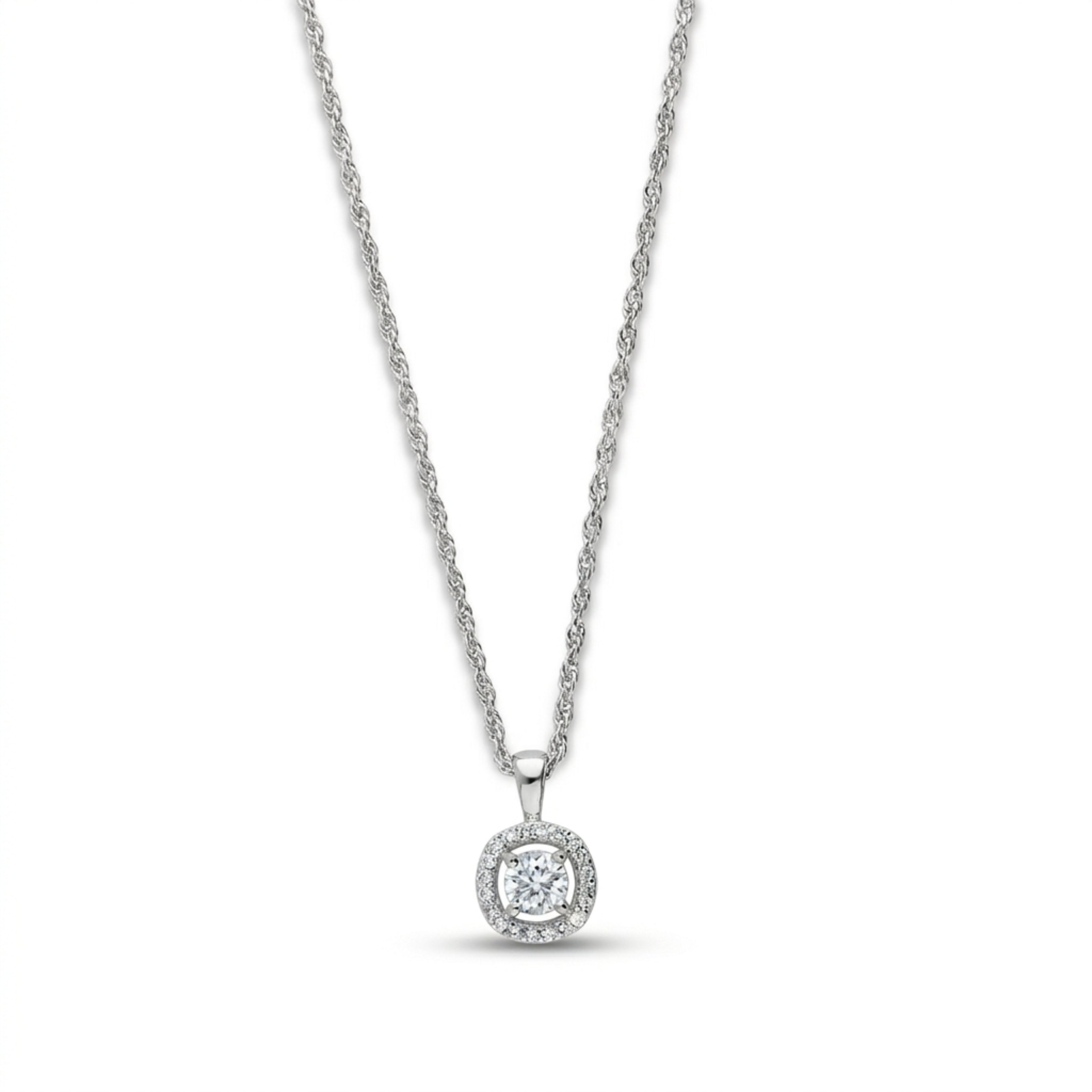 Aurora Spark Silver Necklace