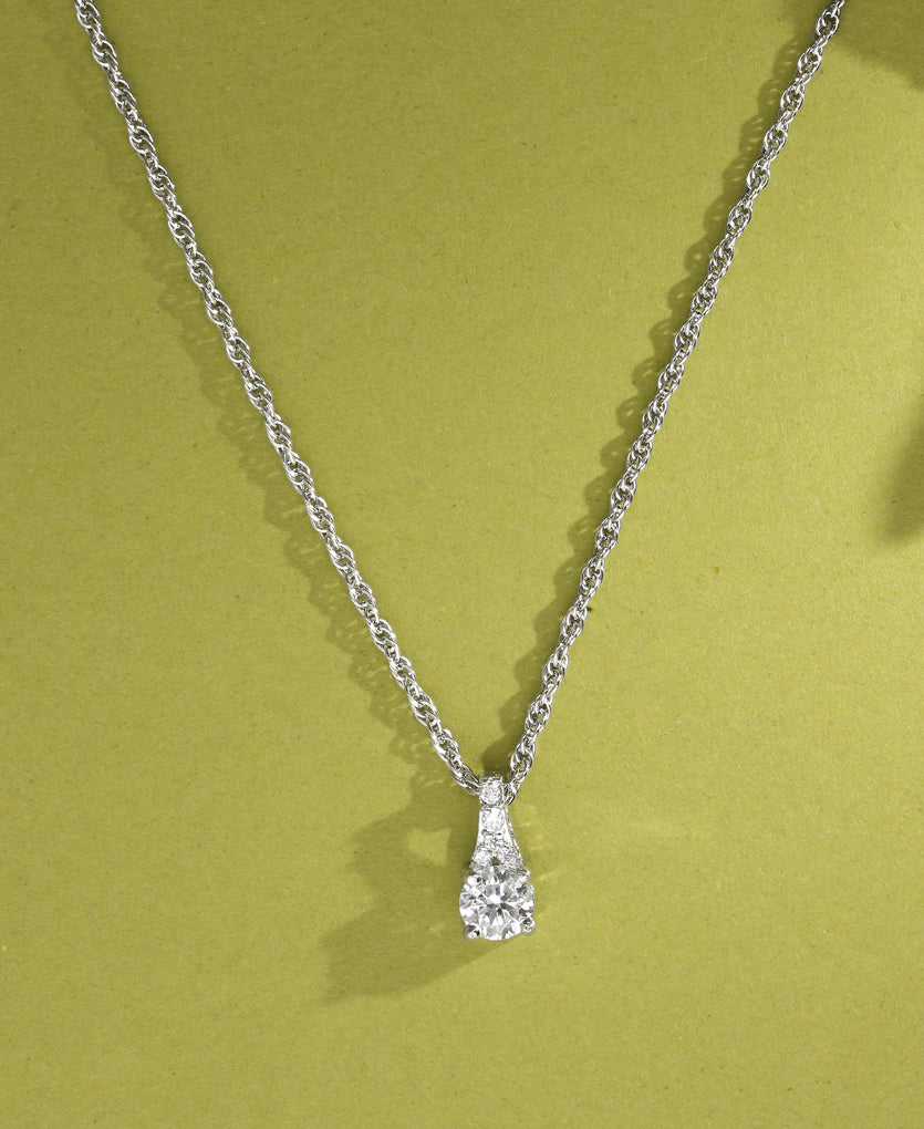 Ravish Round Silver Necklace