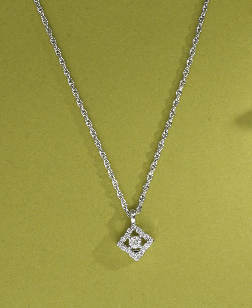 Quad Conquer Silver Necklace