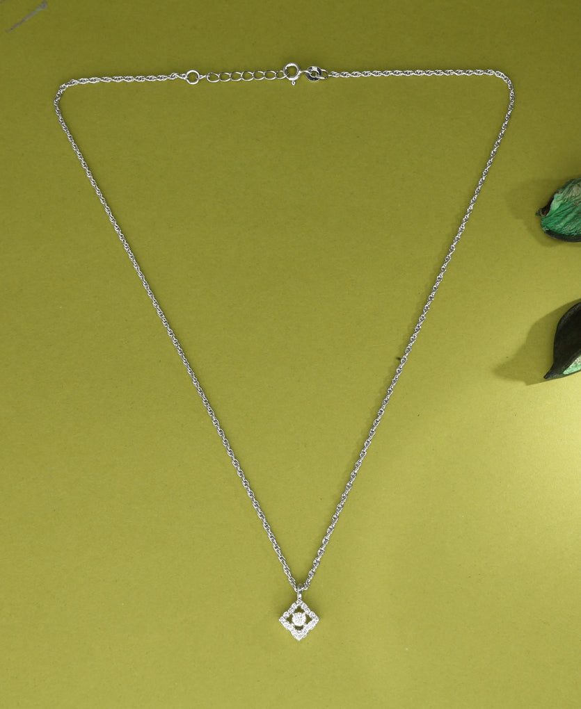 Quad Conquer Silver Necklace
