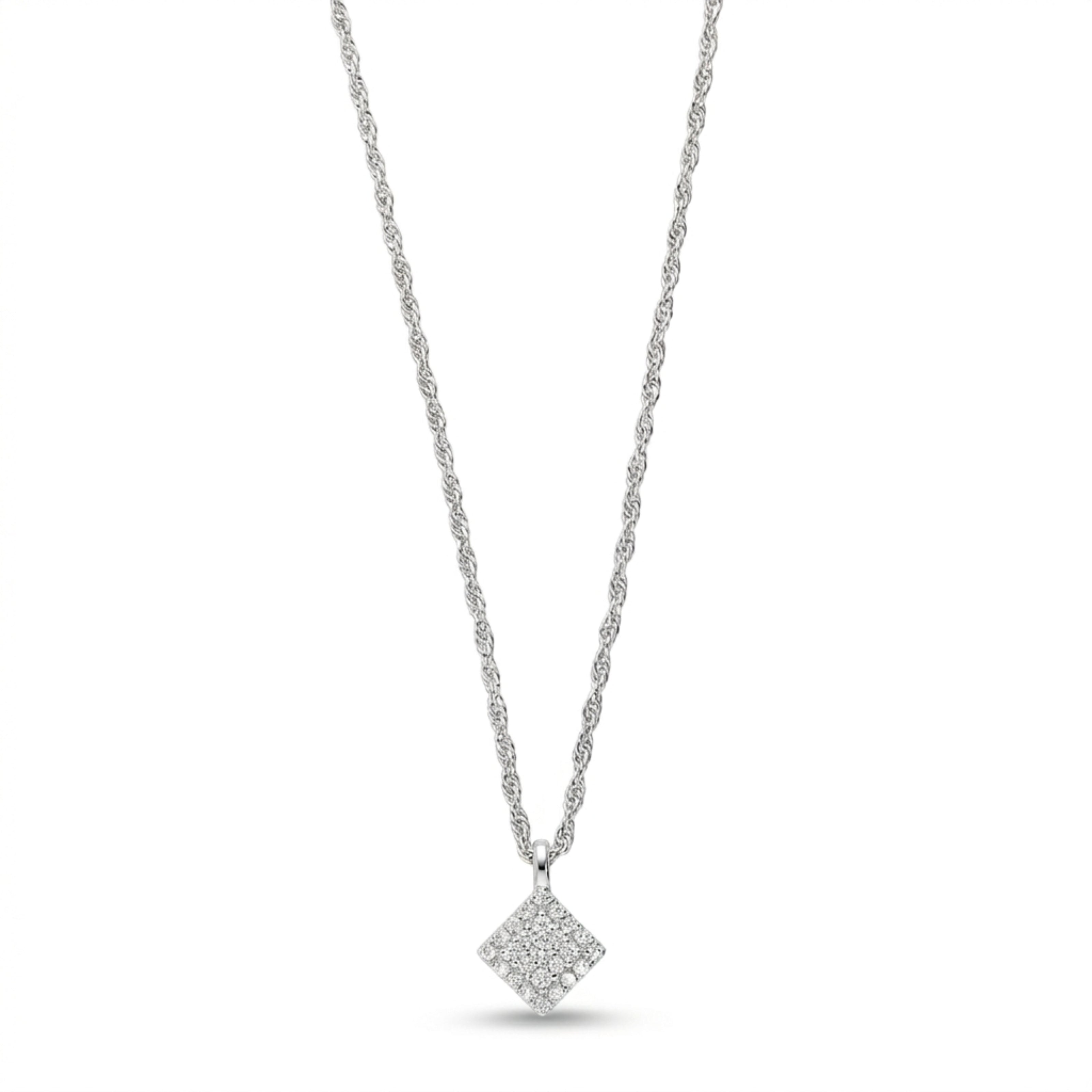 Quad Conquer Silver Necklace