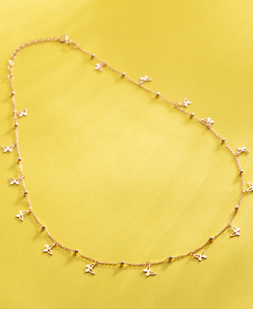 Silver Butterfly Charm Necklace
