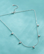 Dainty Silver Necklace With Celestial Charms