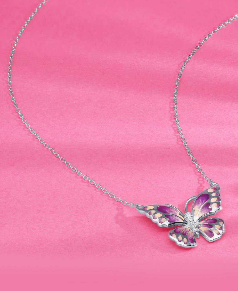 Delicate Flutter Chain Pendant
