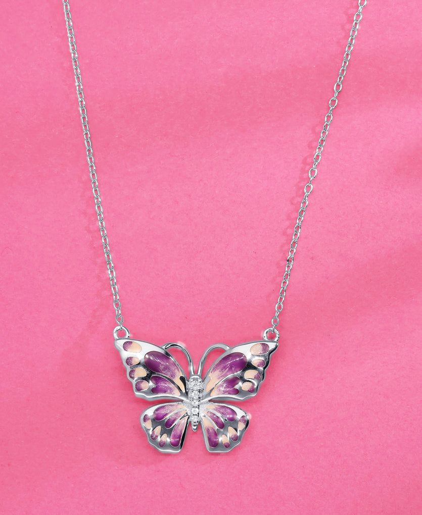 Delicate Flutter Chain Pendant