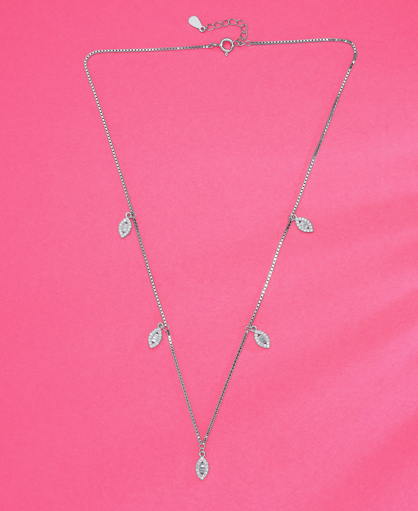 Leafy Luster Charm Necklace