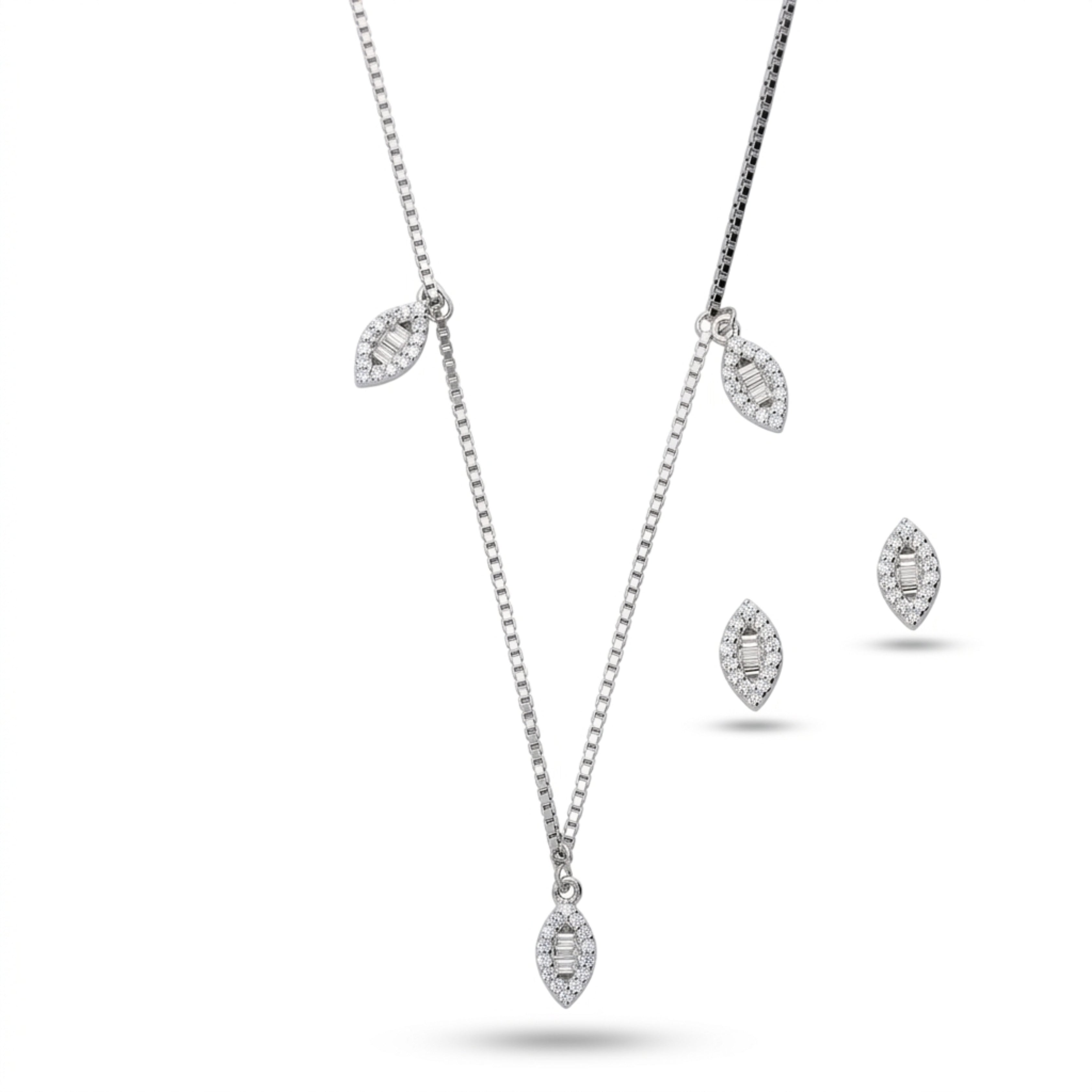 Leafy Luster Charm Necklace