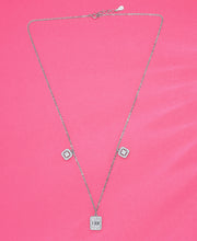 Angular Elegance Silver Chain Pendant