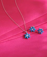 Sterling silver Chain with Flower Pendant